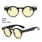 JackJad 2017 Fashion Vintage Round Retro SteamPunk Sunglasses Classic Double Layer Clamshell Design