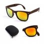 YOOSKE Men Women Foldable Sunglasses With original BOX Folding Glasses With Case Brand Designer Mirr