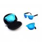 YOOSKE Men Women Foldable Sunglasses With original BOX Folding Glasses With Case Brand Designer Mirr