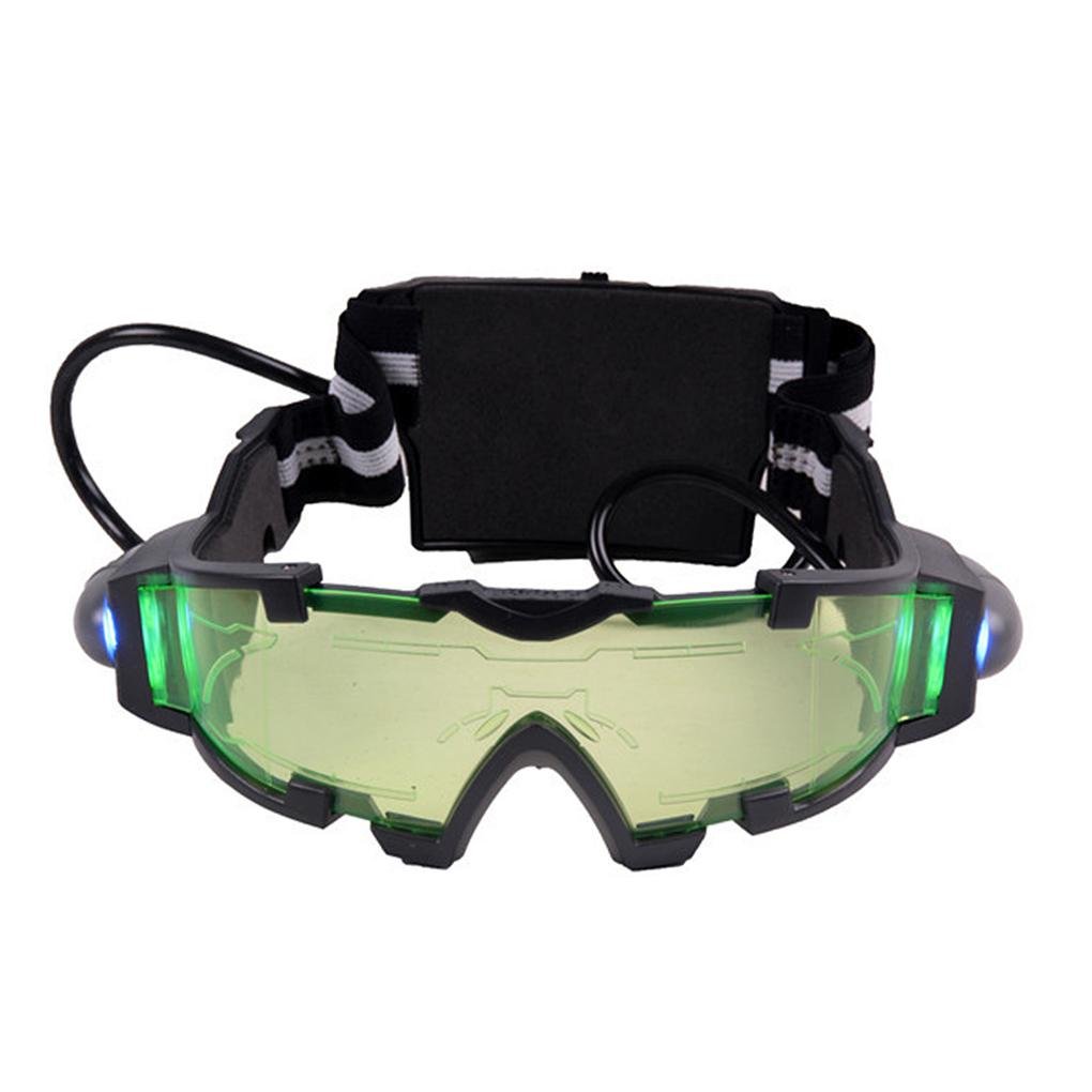 Work Well cool Green Lens Adjustable Elastic Band Night Vision Goggles Glasses Hot Big Promotions