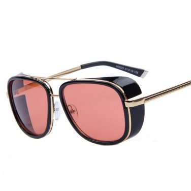 2017 New IRON MAN 3 Matsuda TONY Steampunk Sunglasses Men Mirrored Designer Brand Glasses Vintage Su