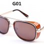 2017 New IRON MAN 3 Matsuda TONY Steampunk Sunglasses Men Mirrored Designer Brand Glasses Vintage Su