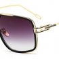 SHAUNA Individual Oversize Women Square Sunglasses Brand Designer Men Gradient Coating Alloy Legs Sh