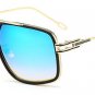 SHAUNA Individual Oversize Women Square Sunglasses Brand Designer Men Gradient Coating Alloy Legs Sh