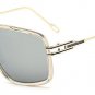 SHAUNA Individual Oversize Women Square Sunglasses Brand Designer Men Gradient Coating Alloy Legs Sh