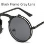 INTAGE STEAMPUNK Sunglasses round Designer steam punk Metal OCULOS de sol women COATING SUNGLASSES M