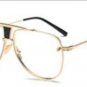 Brand Designer Oversized Men Sunglasses Celebrity Women Flat Top Sun Glasses Male Oculos de sol High