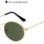 Small Size Oval Sunglasses Men Vintage Sun Glasses Alloy Classic Retro Round Glasses Women Color Len