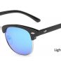 LeonLion Vintage Semi-Rimless Brand Designer Sunglasses Women/Men Polarized UV400 Classic Oculos De