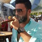 CALIFIT Metal Frame Oversized Pilot Sunglasses Men Vintage Style Cool Shades Male Fashion Design Sun