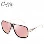 CALIFIT Metal Frame Oversized Pilot Sunglasses Men Vintage Style Cool Shades Male Fashion Design Sun