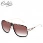 CALIFIT Metal Frame Oversized Pilot Sunglasses Men Vintage Style Cool Shades Male Fashion Design Sun