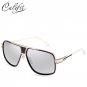 CALIFIT Metal Frame Oversized Pilot Sunglasses Men Vintage Style Cool Shades Male Fashion Design Sun