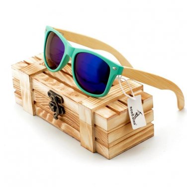 BOBO BIRD New Sunglasses Women Polarized Wood Holder Sun Glasses Men with Retail Wooden Case Fashion