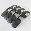 UV400 Polarized Sunglasses Clip on Light Super Sun Glasses Men Unisex Eyeglasses Deep Green Lens Avi