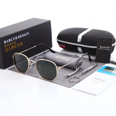 Classic Retro Reflective Sunglasses Man BC3548 Hexagon Sunglasses Metal Frame Eyewear Sun Glasses Wi