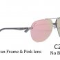 LVVKEE Brand logo sunglasses Top quality Women Polarized glasses Men Rimless Aviator green Pink Gold