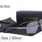 LVVKEE Brand logo sunglasses Top quality Women Polarized glasses Men Rimless Aviator green Pink Gold