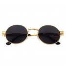 Luxury Metal Sunglasses Men Round Unisex Sunglass Steampunk Coating Glasses Women Vintage Retro Roun