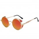 Round Metal Sunglasses Steampunk Men Women Fashion Glasses Brand Designer Retro Vintage Sunglasses U