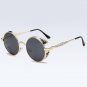 Round Metal Sunglasses Steampunk Men Women Fashion Glasses Brand Designer Retro Vintage Sunglasses U
