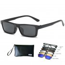 TR Eyeglass Frames Polarized with 5 Clip On Sunglasses Men Eyeglass Magnetic  Plastic Titanium Sun G