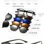 TR Eyeglass Frames Polarized with 5 Clip On Sunglasses Men Eyeglass Magnetic Plastic Titanium Sun G