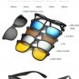 TR Eyeglass Frames Polarized with 5 Clip On Sunglasses Men Eyeglass Magnetic Plastic Titanium Sun G