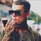 SHAUNA 7 Colors Fashion Alloy Hinge Men Square Sunglasses Brand Designer Vintage Women Gradient/Clea
