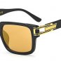 SHAUNA 7 Colors Fashion Alloy Hinge Men Square Sunglasses Brand Designer Vintage Women Gradient/Clea