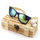 Men\'s Bamboo Wood Sunglasses in Vintage Style with Plastic Frame and Polarized UV Protection Colorf