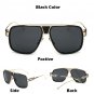 2017 New Fashion Big Frame Sunglasses Men Square Fashion Glasses for Women High Quality Retro Sun Gl