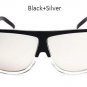 2017 New Big Frame Flat Top Women Sunglasses Fashion Superstar Brand Designer Oversized Clear Gradie