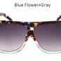 2017 New Big Frame Flat Top Women Sunglasses Fashion Superstar Brand Designer Oversized Clear Gradie