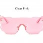 Candy Color Rimless Shield Sunglasses