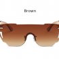 Candy Color Rimless Shield Sunglasses