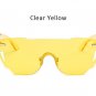 Candy Color Rimless Shield Sunglasses