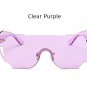 Candy Color Rimless Shield Sunglasses