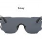 Candy Color Rimless Shield Sunglasses