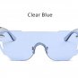 Candy Color Rimless Shield Sunglasses