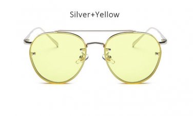 TSHING New Clear Lens Round Women Fashion Sunglasses Men Vintage Brand Designer M Sun Glasses