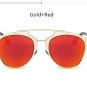 TSHING Fashion Cat Eye Sunglasses Women Brand Designer Metal Frame Vintage Mirror Cateye Sun Glasses
