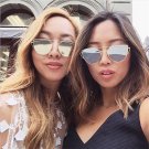 New Cat Eye Sunglasses Women Vintage Fashion Rose Gold Mirror Clear Sun Glasses Unique Flat Sunglass