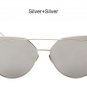 New Cat Eye Sunglasses Women Vintage Fashion Rose Gold Mirror Clear Sun Glasses Unique Flat Sunglass