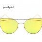 New Cat Eye Sunglasses Women Vintage Fashion Rose Gold Mirror Clear Sun Glasses Unique Flat Sunglass