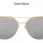 New Cat Eye Sunglasses Women Vintage Fashion Rose Gold Mirror Clear Sun Glasses Unique Flat Sunglass