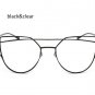 New Cat Eye Sunglasses Women Vintage Fashion Rose Gold Mirror Clear Sun Glasses Unique Flat Sunglass