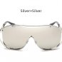 Steampunk Shield Oversize Sunglasses Men Women Celebrity Big Metal Frame Sun Glasses UV400