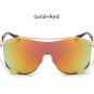 Steampunk Shield Oversize Sunglasses Men Women Celebrity Big Metal Frame Sun Glasses UV400