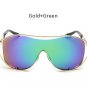 Steampunk Shield Oversize Sunglasses Men Women Celebrity Big Metal Frame Sun Glasses UV400